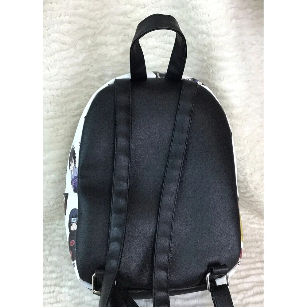 Naruto Backpack Shippuden Allover Chibi Character Faux Leather Mini Tote Bag